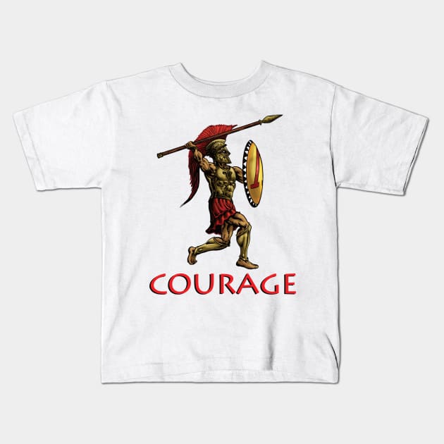 Courage Kids T-Shirt by blackroserelicsshop@gmail.com